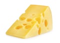 Piece of cheese isolated Royalty Free Stock Photo