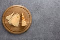 Piece of cheese and slices Royalty Free Stock Photo