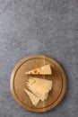 Piece of cheese and slices Royalty Free Stock Photo