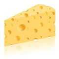 Piece of cheese vector illustration