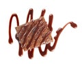 Piece of chocolate brownie cake Royalty Free Stock Photo