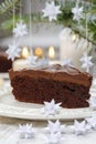 Piece of chocolate cake Royalty Free Stock Photo