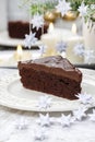 Piece of chocolate cake Royalty Free Stock Photo