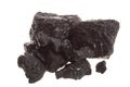 Piece of coal isolated on white Royalty Free Stock Photo