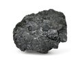 Piece of coal isolated on white Royalty Free Stock Photo