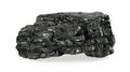 Piece of coal isolated on white Royalty Free Stock Photo