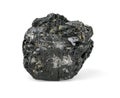 Piece of coal isolated on white Royalty Free Stock Photo
