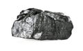 Piece of coal isolated on white Royalty Free Stock Photo