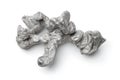 Piece of cooled molten aluminum