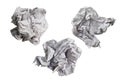 Piece crumpled paper isolated on white background with clipping path. Royalty Free Stock Photo