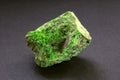 Piece of Cuprosklodowskite mineral from Katanga, Congo. Royalty Free Stock Photo