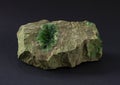 Piece of Cuprosklodowskite mineral from Katanga Zaire. Royalty Free Stock Photo