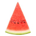 Piece of delicious ripe watermelon, clipping path, on a white background, isolated Royalty Free Stock Photo