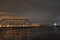 Piece of the dismantled Oakland San Francisco Bay Bridge Waiting To Be Shipped Royalty Free Stock Photo