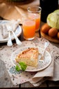 A Piece of Easy Cabbage, Egg and Cumin Pie Royalty Free Stock Photo