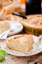 A Piece of Easy Cabbage, Egg and Cumin Pie Royalty Free Stock Photo