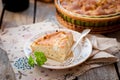 A Piece of Easy Cabbage, Egg and Cumin Pie Royalty Free Stock Photo