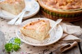 A Piece of Easy Cabbage, Egg and Cumin Pie Royalty Free Stock Photo