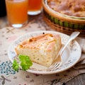 A Piece of Easy Cabbage, Egg and Cumin Pie Royalty Free Stock Photo