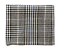 Piece of elegant luxury plaid fabric on a white background. Twisted Cellular Material Isolate Royalty Free Stock Photo