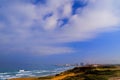 Sandy stretch between the cities of Tel Aviv and Herzliya Israel