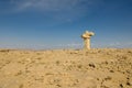 Piece of environmental art in desert