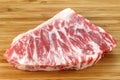 A piece of fresh and raw Beef hump