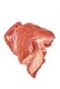 Piece of fresh raw meat isolated on white background Royalty Free Stock Photo