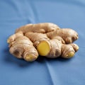 Backdrop, highlighting the natural color and form of the ginger Royalty Free Stock Photo
