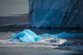 A piece of glacier floats in the water. Shevelev.