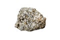 Piece of Granite rock isolated on a white background.