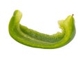 A piece of green pepper on white background Royalty Free Stock Photo