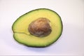 Piece of half-sliced avocado