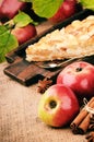 Piece of homemade apple pie Royalty Free Stock Photo