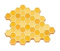 A piece of honeycomb flat isolated