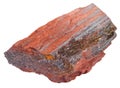 Piece of itabirite stone isolated