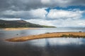 Piece of land among the calm sea. Northern Ireland