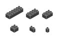 Piece of lego icon. Game design. Vector graphic