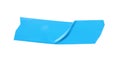 Piece of light blue insulating tape isolated on white, top view Royalty Free Stock Photo