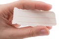 Piece of lined paper in hand Royalty Free Stock Photo