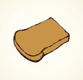 Piece of loaf. Vector drawing