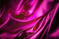 Piece of luxurious purple silk fabric with crisp, intricate folds and waves, AI-generated.