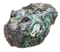 Piece of Malachite mineral stone isolated Royalty Free Stock Photo