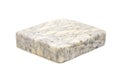 Piece of Marble Blue Cheese Isolated on a White Background Royalty Free Stock Photo