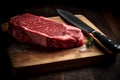Piece meat steak. Generate AI