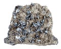 Piece of mineral stone with magnetite crystals