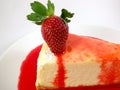 A piece of moist cheesecake. Royalty Free Stock Photo