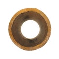 Piece of old rusty iron pipes isolated on white background. Royalty Free Stock Photo