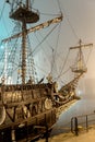 Piece of old vintage pirate ship Royalty Free Stock Photo