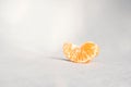 Piece orange fruit isolate on white background